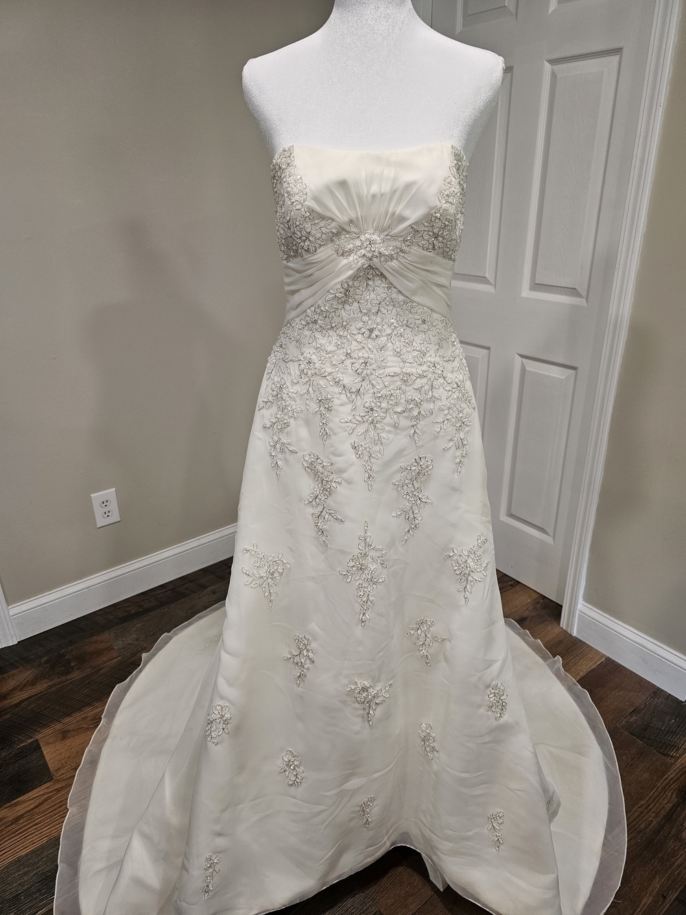 Mori Lee Strapless Ivory Embellished A-Line Wedding Dress